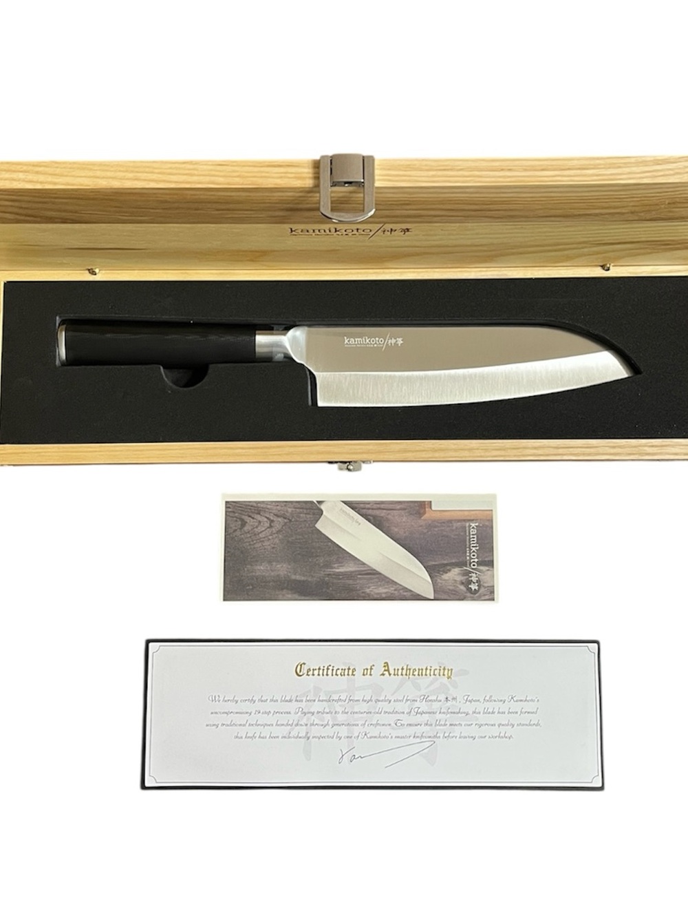 Kamikoto 7” Santoku Professional Chef Knife W/COA New In Wooden Box